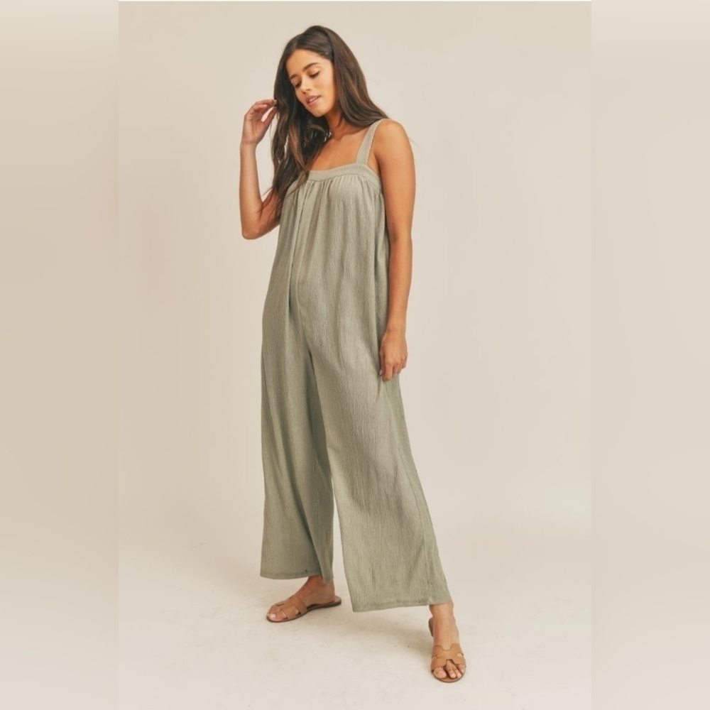 NWT SADIE AND SAGE MEMPHIS WIDE LEG JUMPSUIT SIZE LARGE
